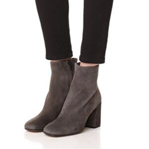 Vince Charcoal Suede Ankle Booties